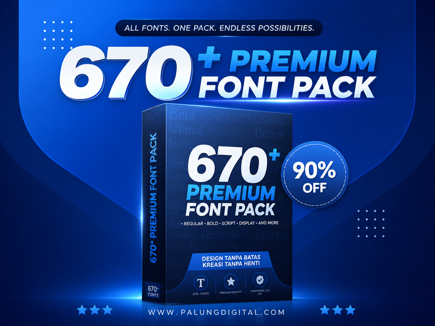 670+ Premium Font Library: Koleksi Tipografi Eksklusif untuk Desain Berkelas!