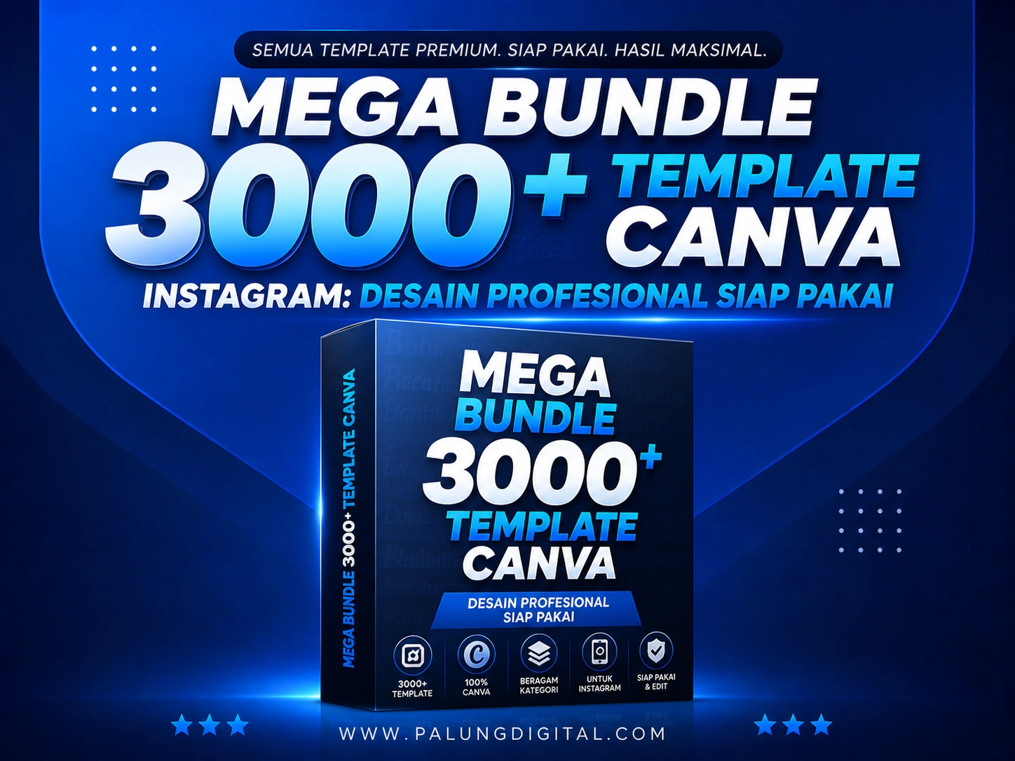 Mega Bundle 3000+ Template Canva Instagram: Desain Profesional Siap Pakai