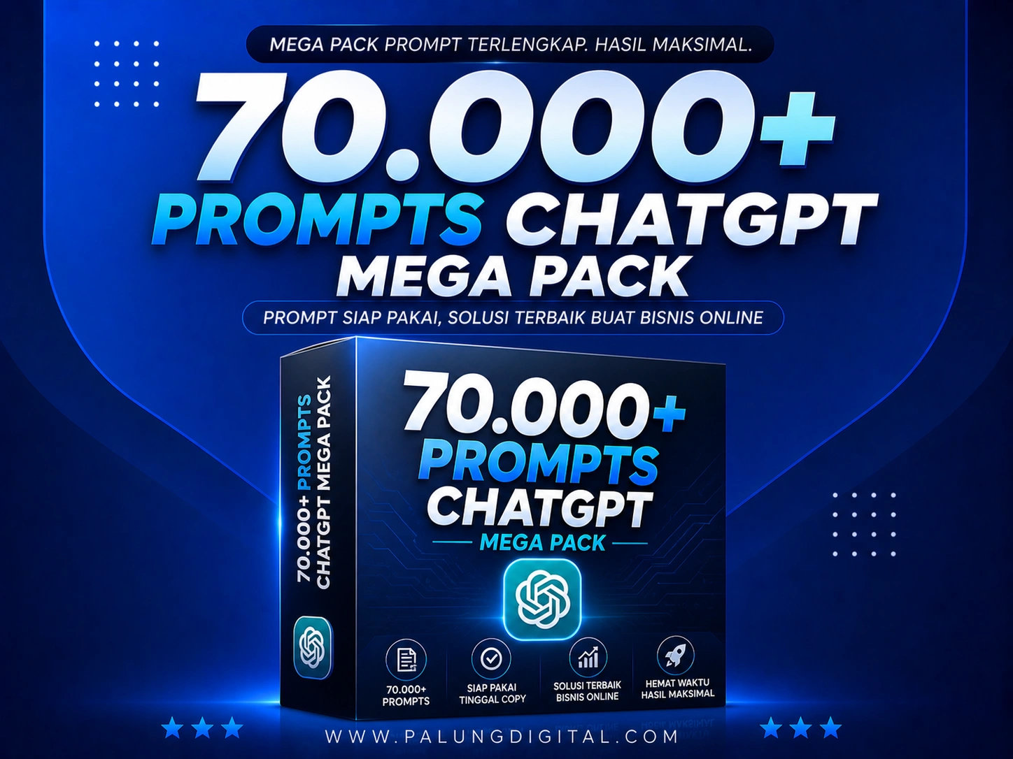 70.000+ Prompts ChatGPT Mega Pack Prompt Siap Pakai, Solusi Terbaik Buat Bisnis Online