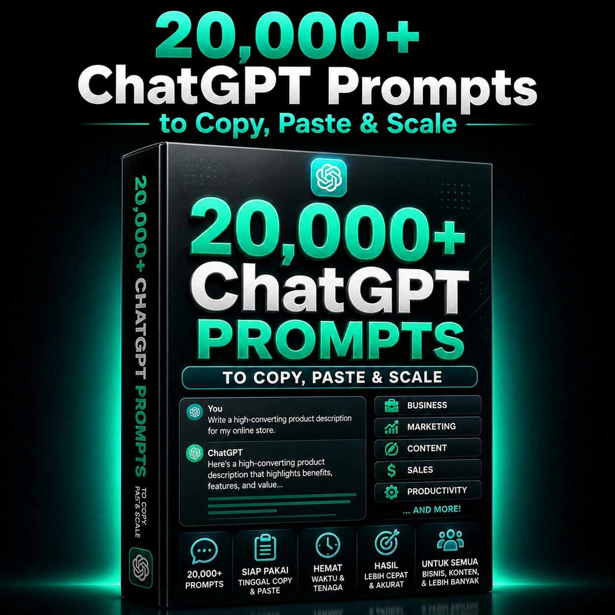 20,000+ ChatGPT Prompts to Copy, Paste & Scale