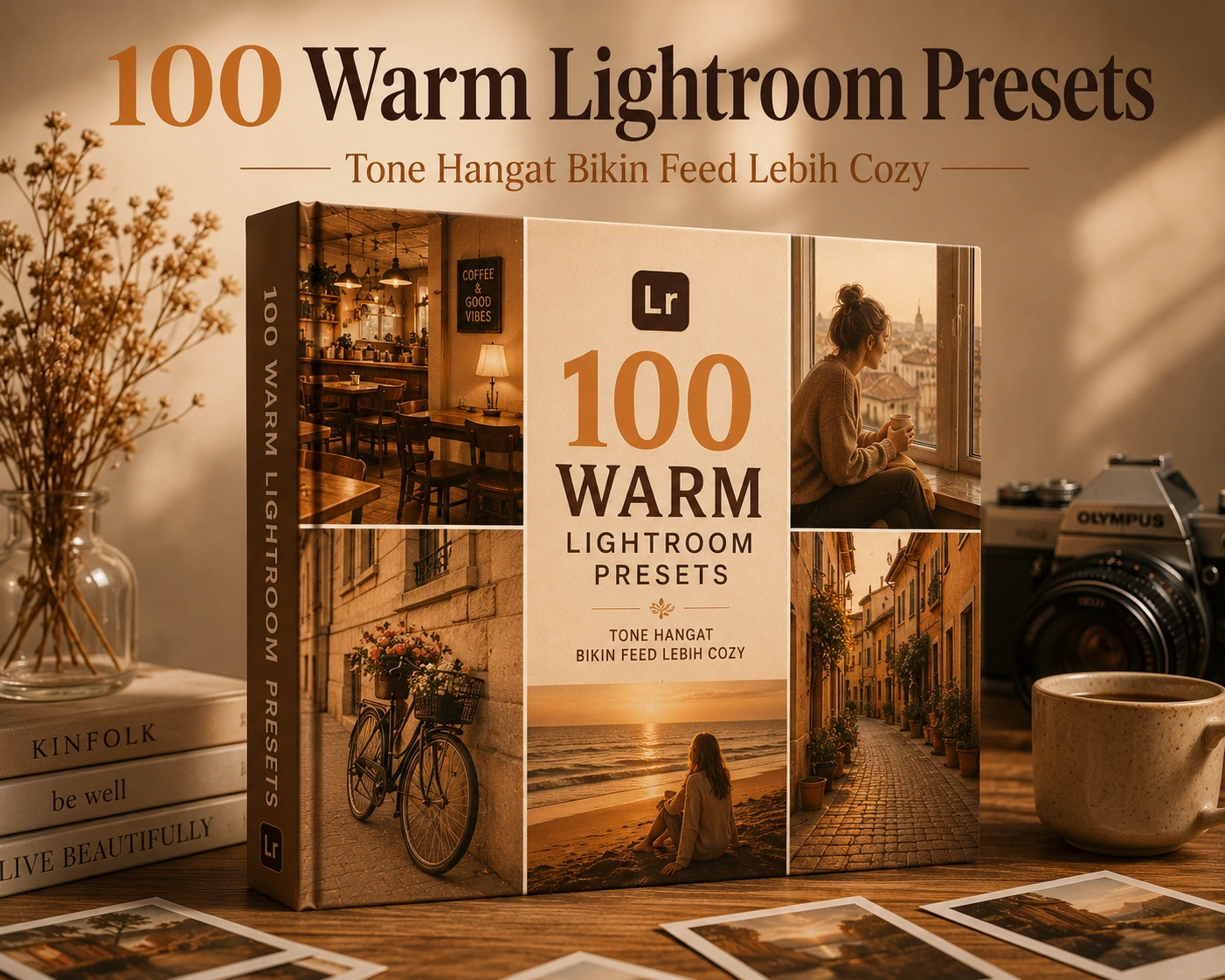100 Warm Lightroom Presets – Tone Hangat Bikin Feed Lebih Cozy