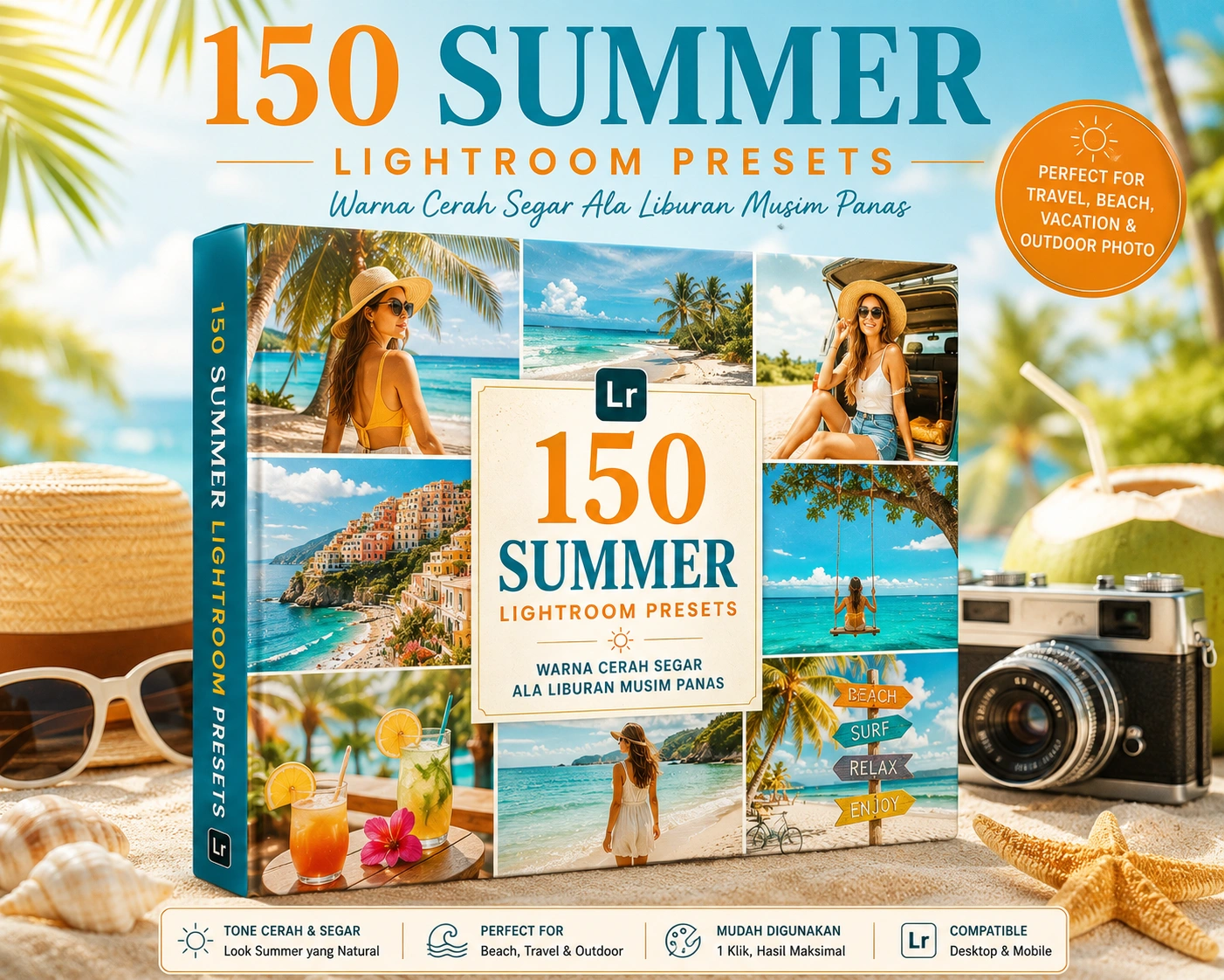 150 Summer Lightroom Presets – Warna Cerah Segar Ala Liburan Musim Panas