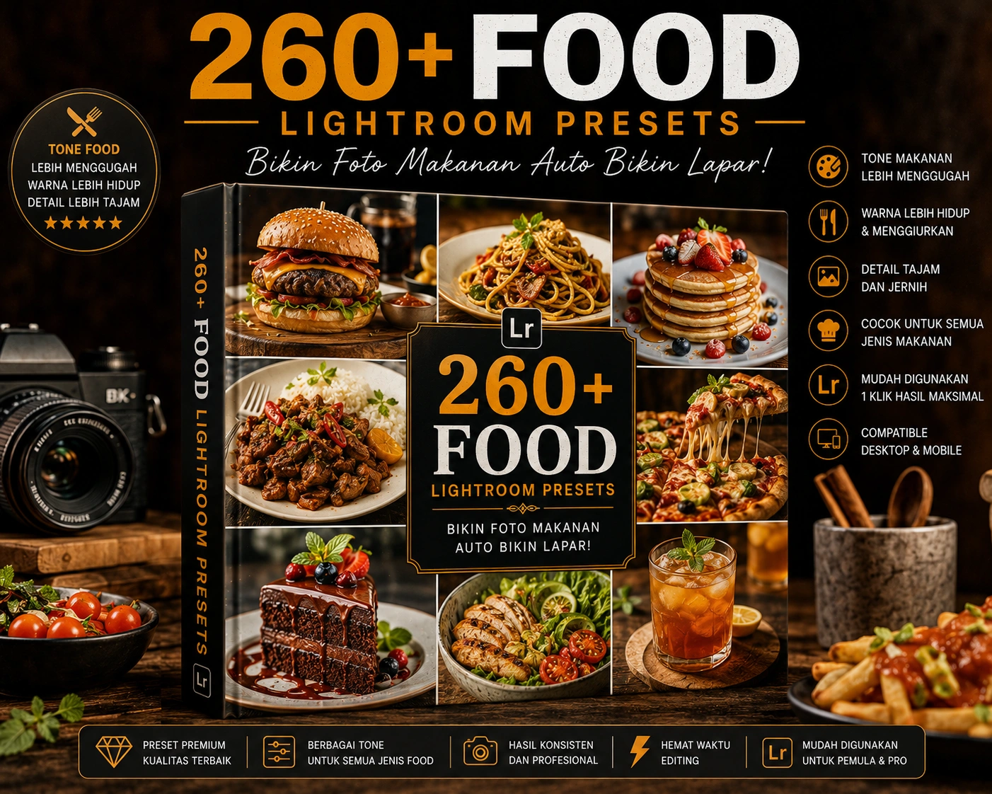 260+ Food Lightroom Presets – Bikin Foto Makanan Auto Bikin Lapar