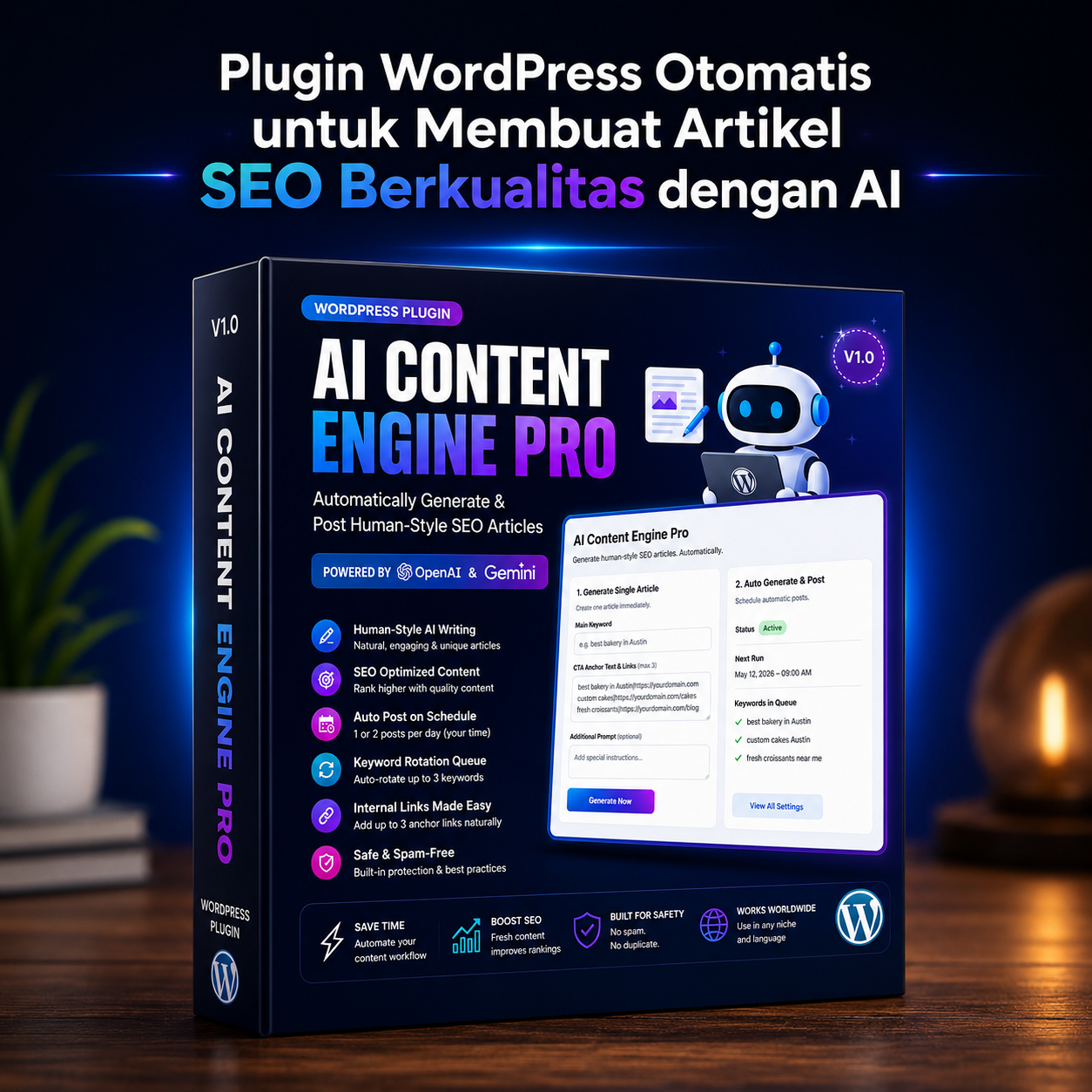 Plugin WordPress Otomatis untuk Membuat Artikel SEO Berkualitas dengan AI